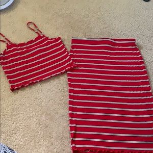 Crop top and skirt
